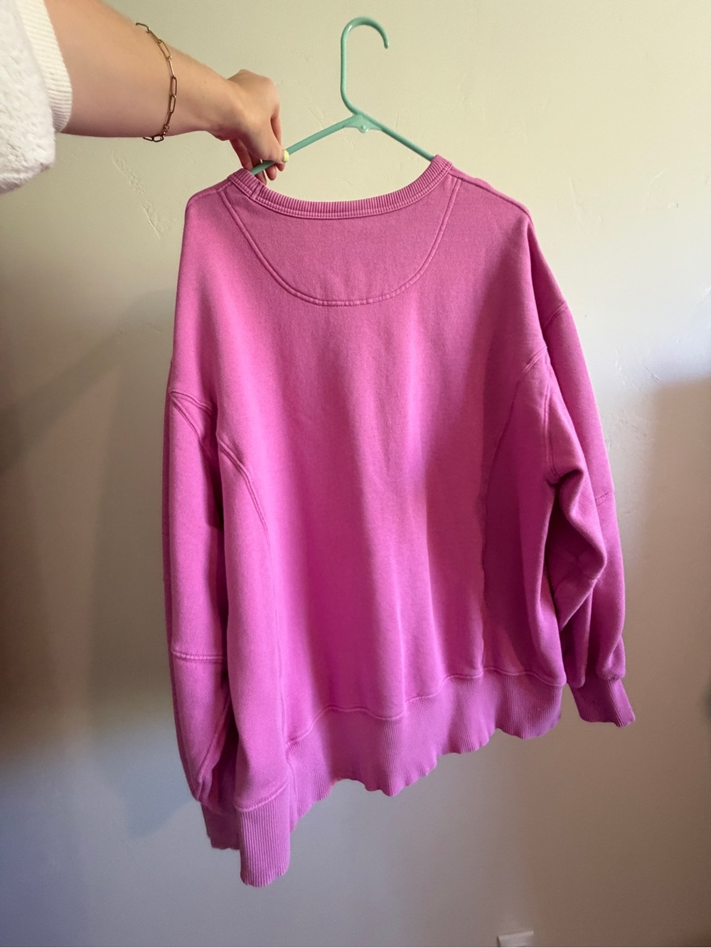 Aerie Go To Sweatshirt, Hot Fuchsia, size Medium - Picture 4 of 5